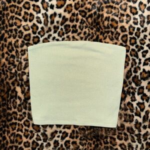 American Eagle Outfitters Light Green Ribbed Top